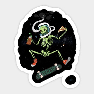 Party Skater in Space Sticker